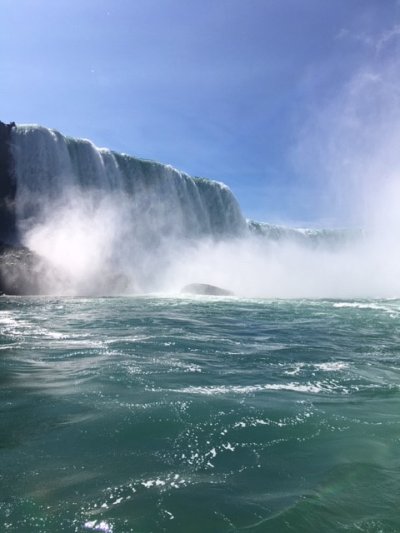closeup of niagara falls 