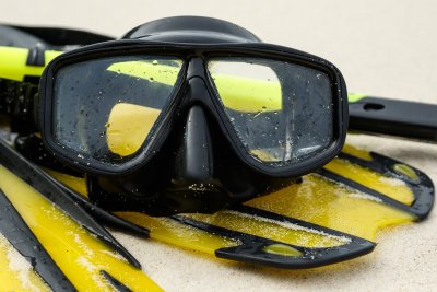 yellow snorkeling gear